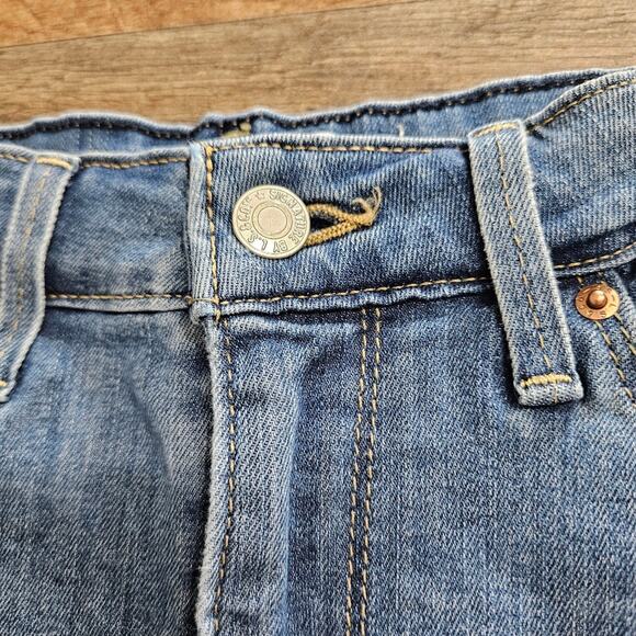 Signature Levi Strauss Mid Rise Bermuda Medium Wash Cuffed Denim Jeans Shorts 8 - Picture 4 of 12